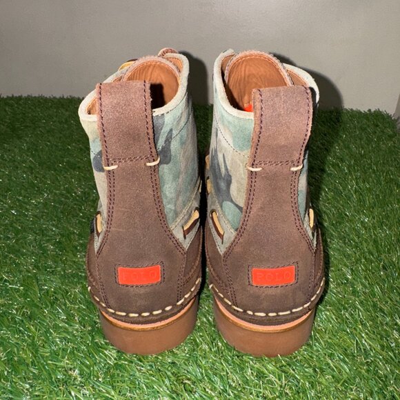 Polo Ralph Lauren Country Ranger MID Camo Brown Leather Suede Boots Men\'s main image 6